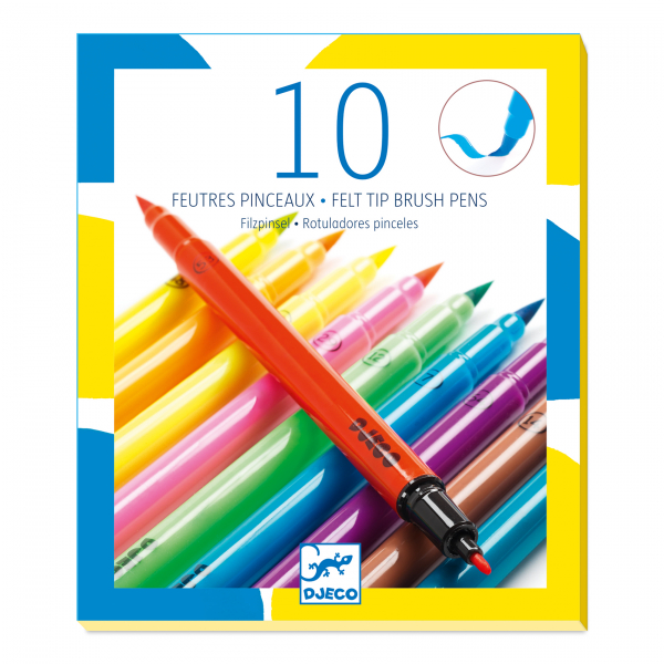 כלי כתיבה ערכת 10 טושים מכחול זוהרים