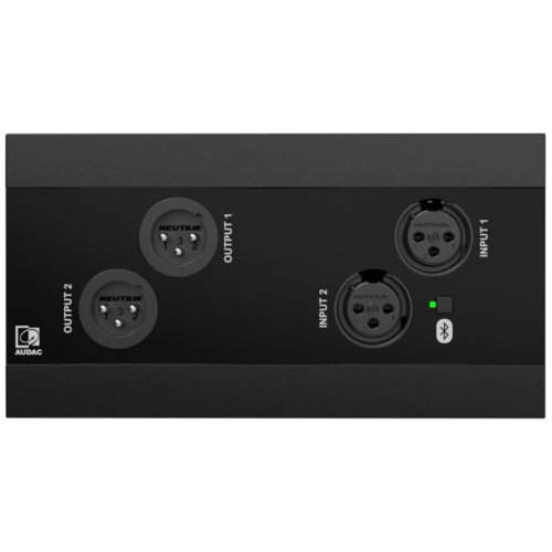 פאנל כניסה ויציאה לרשת - 2 XLR כניסה ויציאה + BT (4x2 CH) גרסה לבנה AUDAC NWP222/W