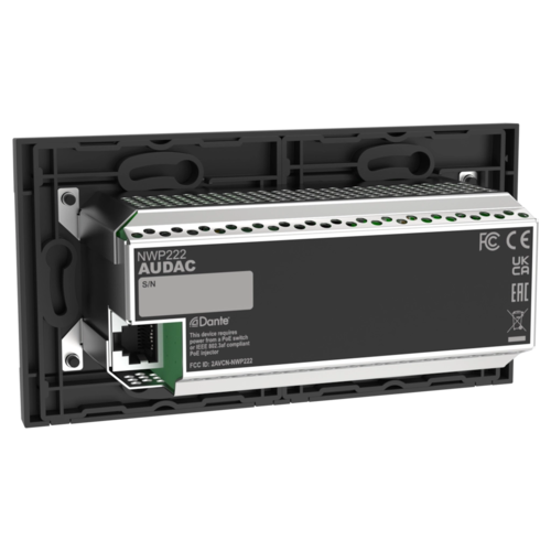 פאנל כניסה ויציאה לרשת - 2 XLR כניסה ויציאה + BT (4x2 CH) גרסה לבנה AUDAC NWP222/W