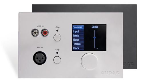 בקר שליטה וכניסות לקיר  עבור MTX גרסה שחורה AUDAC MWX65/B