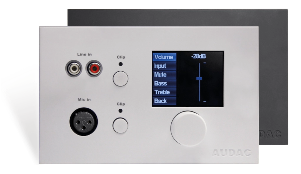 בקר שליטה וכניסות לקיר  עבור MTX גרסה שחורה AUDAC MWX65/B