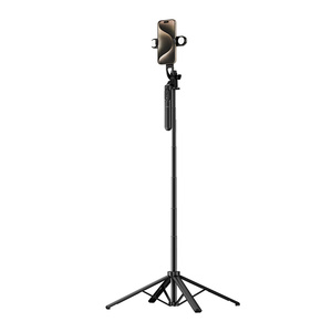 מוט סלפי וחצובה עד 1.8 מטר + שלט ותאורה WIWU Wi-SE012