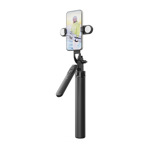 מוט סלפי וחצובה עד 1.8 מטר + שלט ותאורה WIWU Wi-SE012