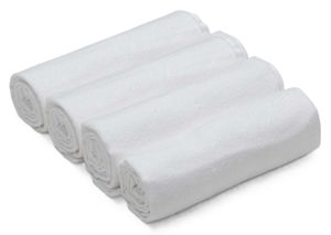 שלישיית חיתולי פלנל 100% כותנה - לבן