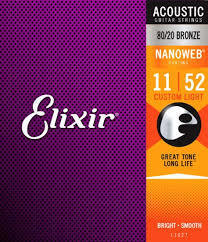 סט מיתרים לאקוסטית ELIXIR NANOWEB Bronze 0.11