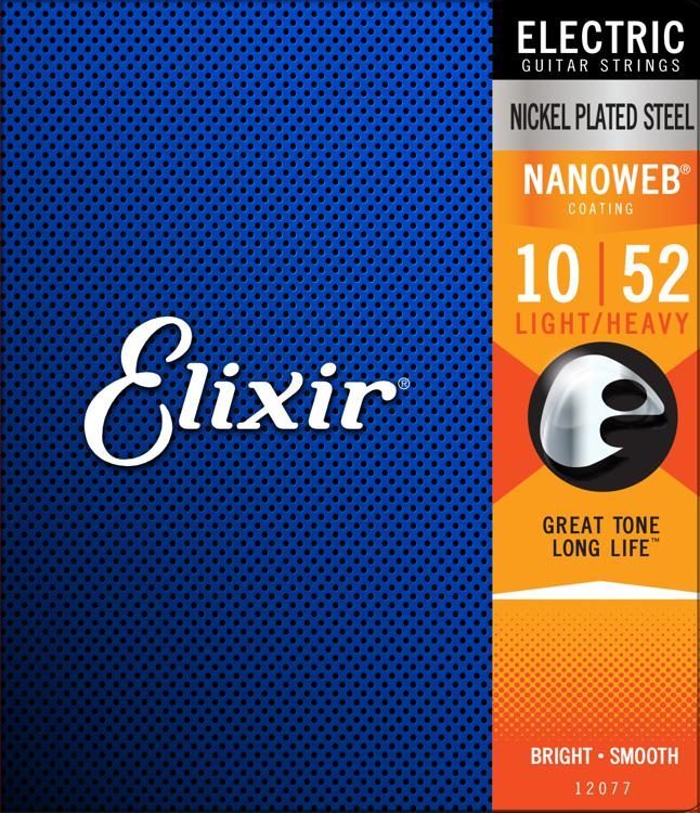 סט מיתרים לחשמלית ELIXIR NANOWEB 10-52