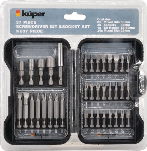 KU-37PCS סט 37 ביטים למברגה/מקדחה