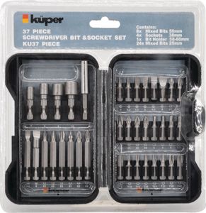 KU-37PCS סט 37 ביטים למברגה/מקדחה