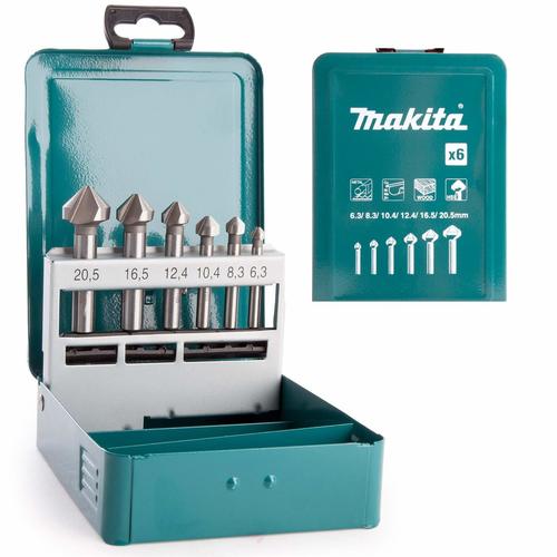 סט שקענים 6 יח' במארז מתכת מבית MAKITA