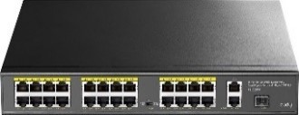 HUB CUDY 24 PORT 10/100M POE+SWITCH+ GIGABITX2  200W הספק UPLINK SFPX1 1026PS1-IL רכזת רשת 