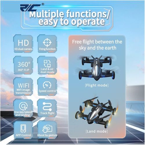 מכונית שלט מעופפת ומשגרת טילים + מצלמה