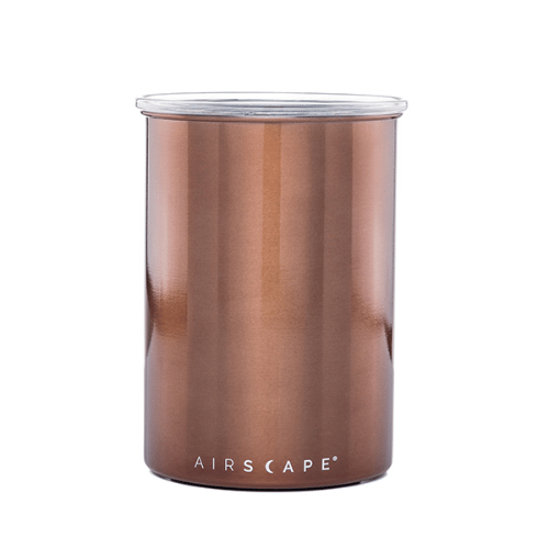 קופסת אחסון נירוסטה לקפה 500 גרם - Airscape בנחושת
