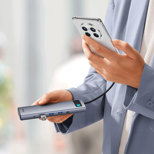 מפצל Baseus Metal Gleam Series 11-Port HUB