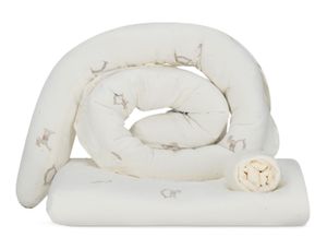 סט מצעים 3 חלקים לעריסת תינוק 100% כותנה ג