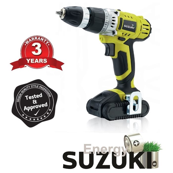 מברגה מקדחה בעלת סוללה ליתיום 18V SUZUKI