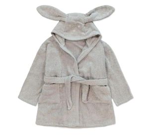 חלוק רחצה עם כובע 100% כותנה - אפור (L)