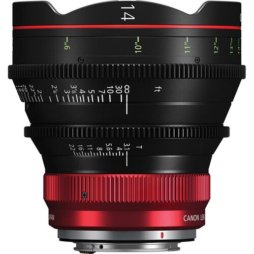עדשת וידאו קולנועית Canon CN-R 14mm T3.1 L F