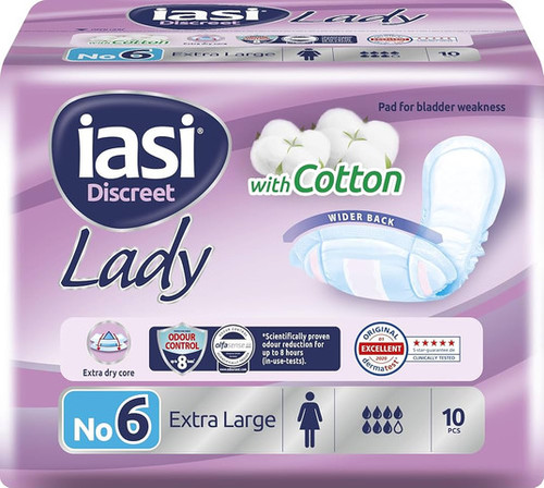 פד אשה לספיגת שתן מידה 6 יאסי IASI 
