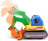 משאית בולדוזר מחפרון אורות וצלילים - צעצוע רכב בנייה ממונע