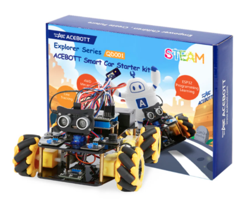 קיט/ערכה לבניית מכונית 4X4 חכמה ACEBOTT ESP32