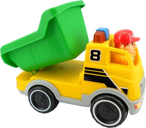 משאית עם אורות וצלילים - צעצוע רכב בנייה ממונע