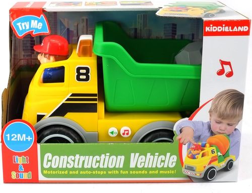 משאית עם אורות וצלילים - צעצוע רכב בנייה ממונע