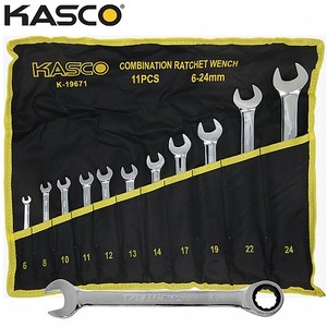 סט 11 מפתחות רינג רצ׳ט פתוח מ״מ CR-V – KASCO K19671