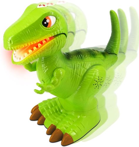 הדינוזאור הראשון שלי טי-רקס הולך קדימה עם אורות וצלילים