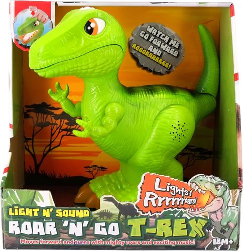 הדינוזאור הראשון שלי טי-רקס הולך קדימה עם אורות וצלילים