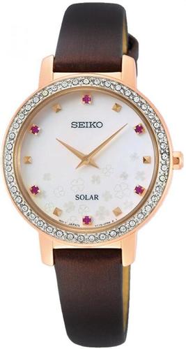 SEIKO SUP450 נשים סולארי משובץ קריסטלים