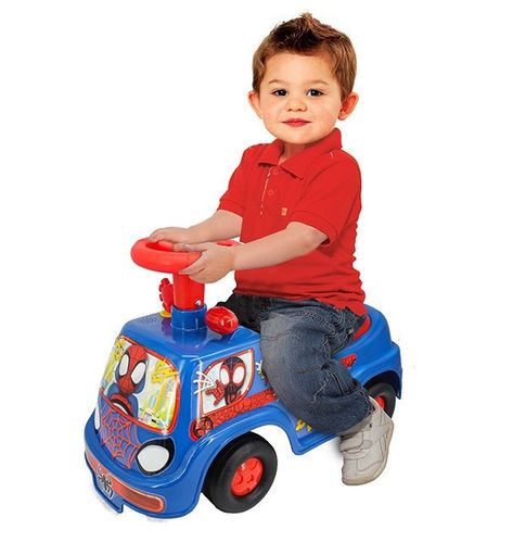 בימבה 2 ב 1 אפקטים קוליים, אורות ותא אכסון מתחת למושב - ספיידרמן