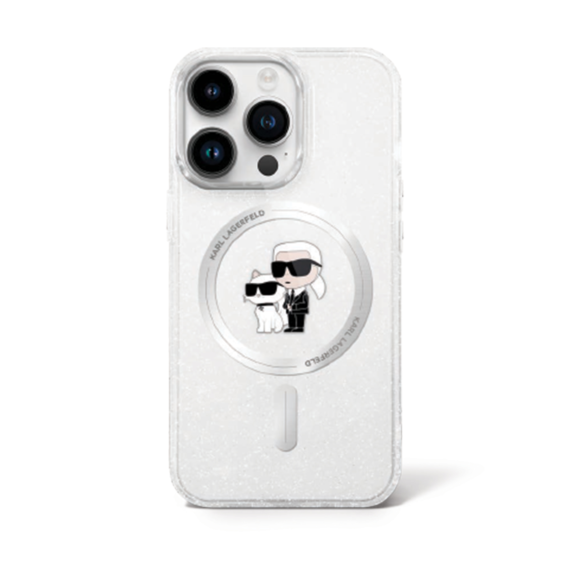 KARL Case Magsafe Glitter For iPhone 16 Pro Max White