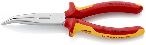 פלייר אף ארוך °40 חותך צד KNIPEX VDE 1000V