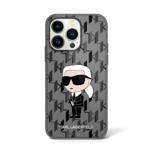 KARL Case Monogram For iPhone 16 Pro Max Black