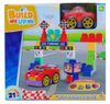 מארז הרכבה לפעוטות - מרוץ מכוניות 21 חלקים לבניה Build me Up (מגוון צבעים)