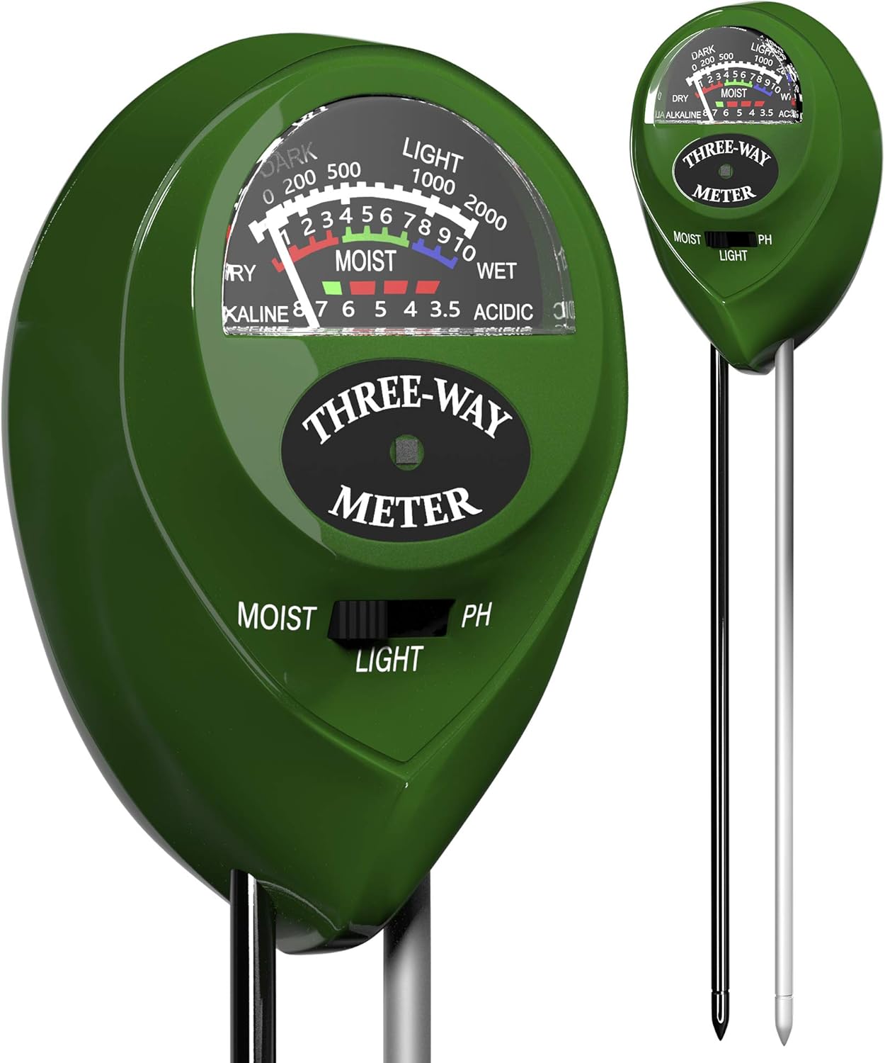מד 3 באחד: pH, לחות, אור