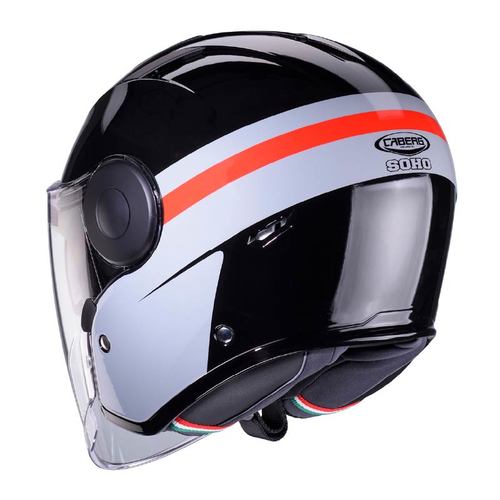 קסדת 3/4 קאברג סואו שחור\אפור\אדום – CABERG SOHO
