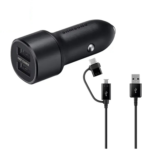 מטען לרכב מקורי SAMSUNG Dual Charge Fast 30W (15W+15W)