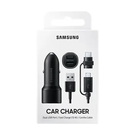 מטען לרכב מקורי SAMSUNG Dual Charge Fast 30W (15W+15W)