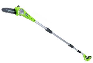 מסור גבהים נטען להב "8 עם מוט 2.62 מטר GREENWORKS 99502-7 24V (גוף בלבד)