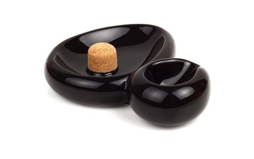 מאפרה יוקרתית עם עמדת עגינה למקטרת- Savinelli איטליה 