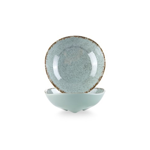 קערה סלט משולשת 17 ס"מ  מלמין צבע ירוק Y.C.027978 / S18-6.5