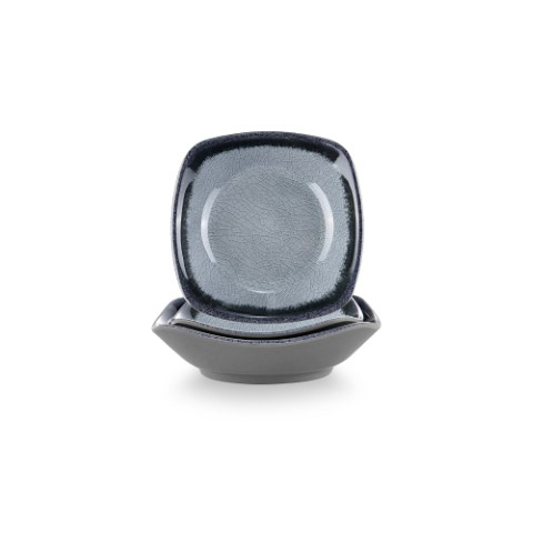 צלוחית סלטים מרובעת 14 ס"מ מלמין צבע אפור Y.C.028272 / YZ-SQ05.5