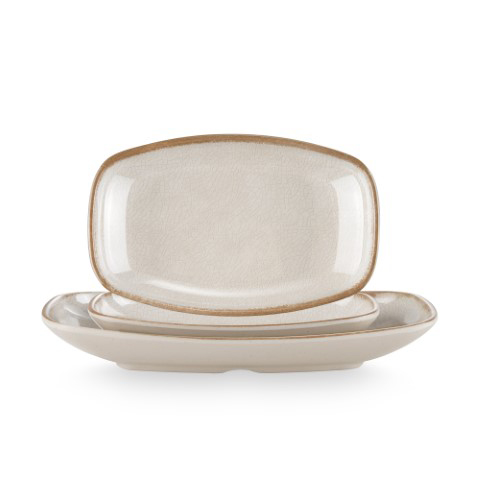 פלטה אובלית 27*17 ס"מ  מלמין צבע ביג