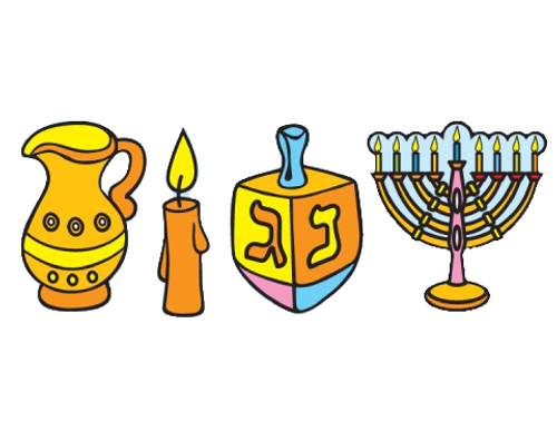 שקפים לצביעה - חנוכה - 36 יח'