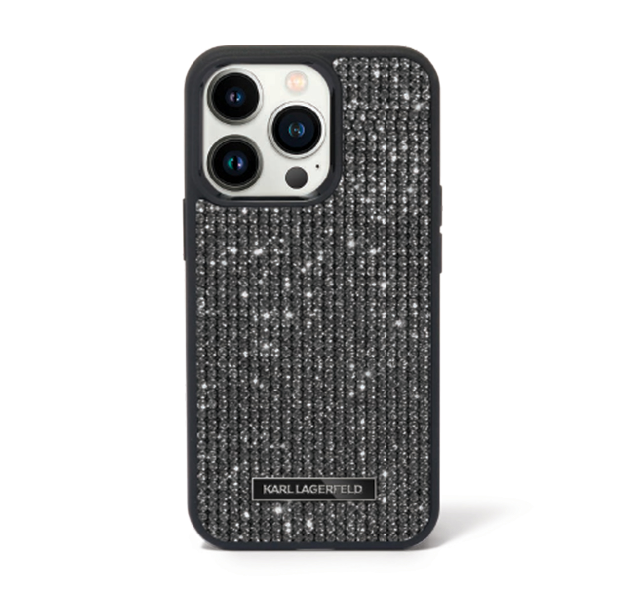 KARL Diamond With Logo Metal iPhone 16 Pro Max Black