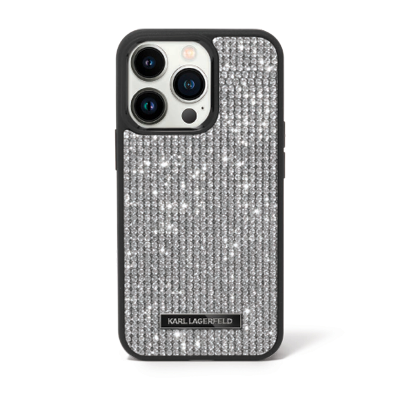 KARL Diamond With Logo Metal iPhone 16 Pro Max Silver