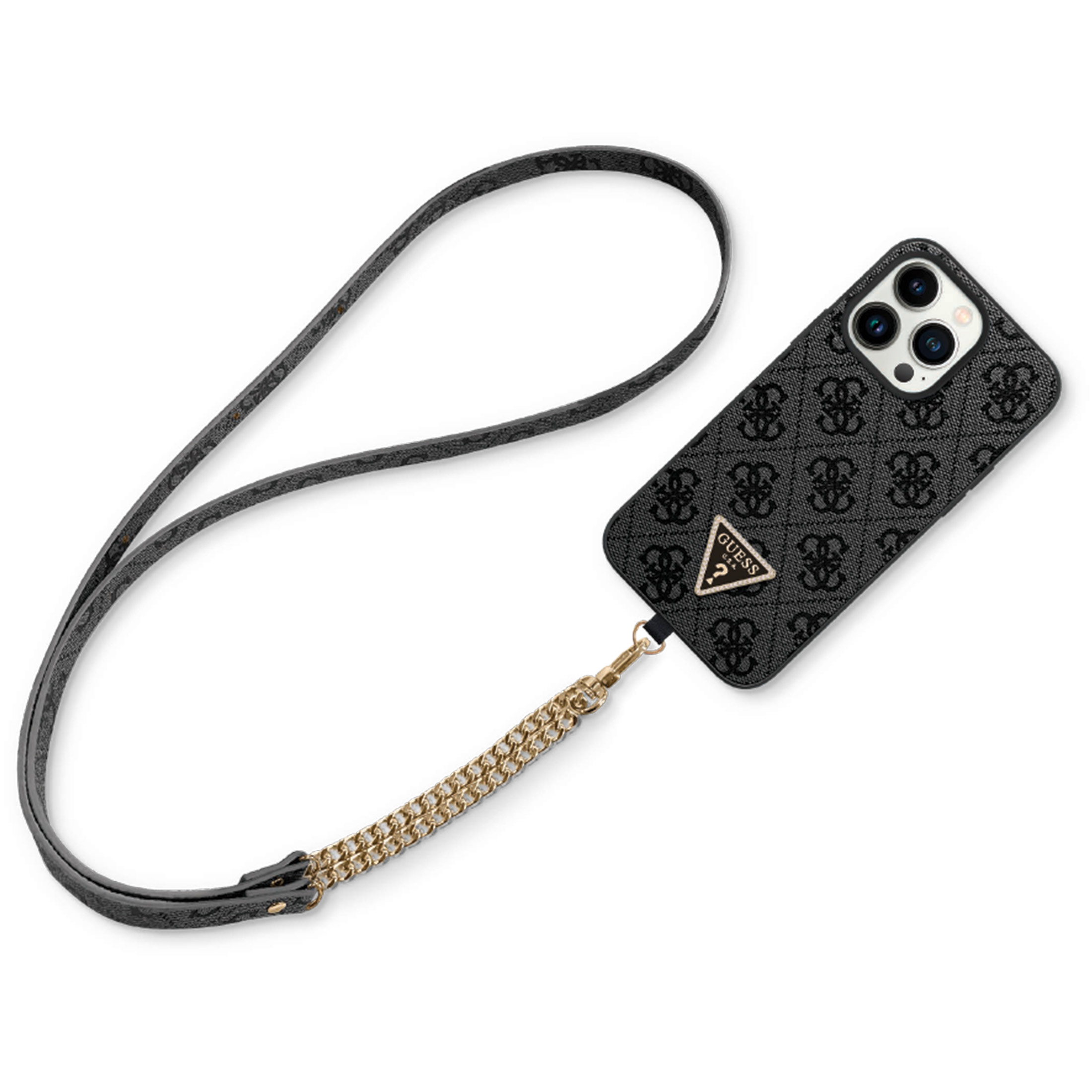 GUESS Crossbody PU Metal Logo iPhone 16 prro max Black