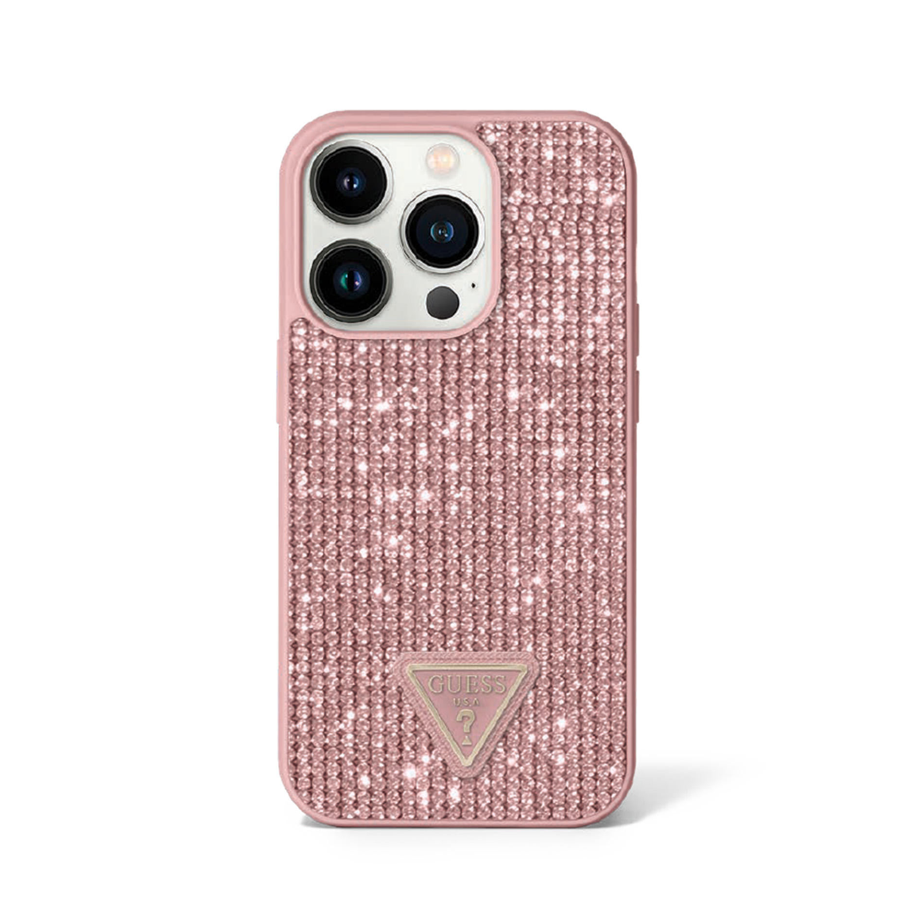 GUESS Diamonds Metal Logo iPhone 16 Pro Max Pink