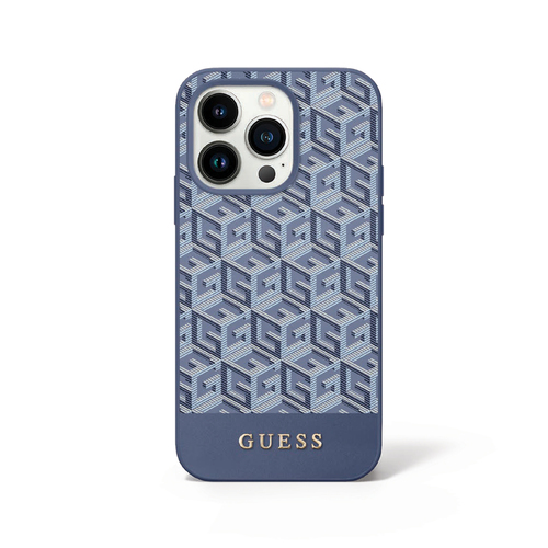 GUESS Magsafe PU Monogram iPhone 16 Pro Max Blue